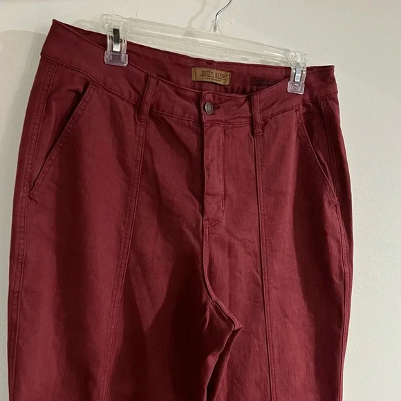 Judy Blue Denim Pants Women’s 11/30 Garment Dyed Burgundy Jeans Casual fun color - Picture 6 of 10